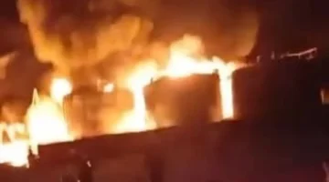 طائرة مسيرة تحترق محطة خزانات وقود في أبو ظبي العاصمة